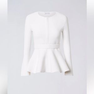 NWOT Scanlan Theodore Crepe Knit Ruffle Jacket, size small